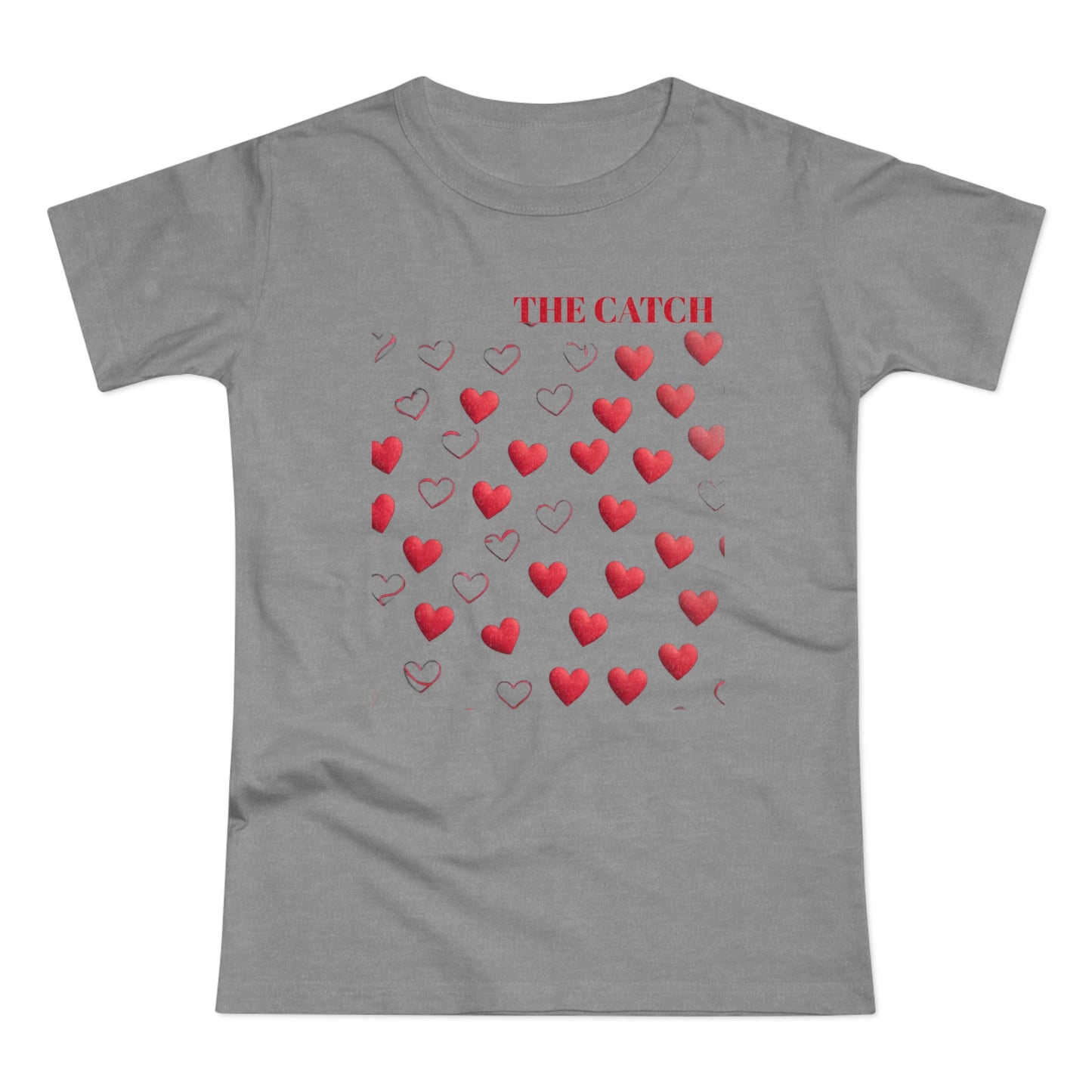 Romantic Hearts Women's T-Shirt - 'The Catch' Design