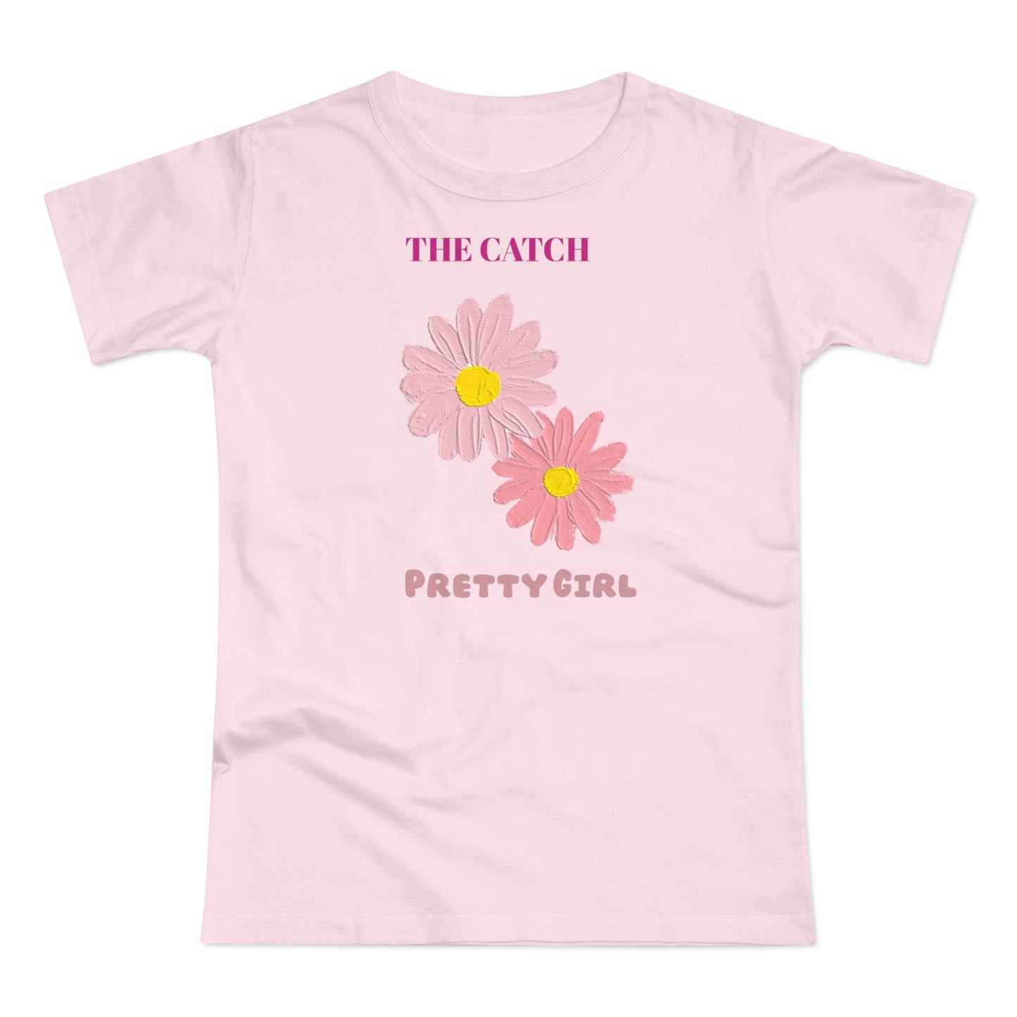 Flower Power Women's T-Shirt - 'The Catch' Pretty Girl Design