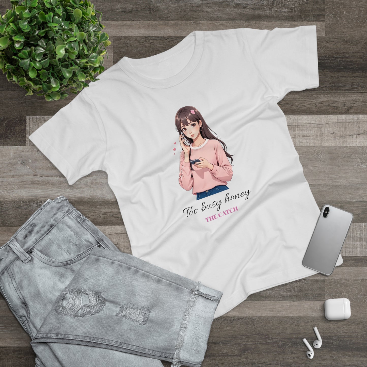 Too Busy Honey Graphic T-Shirt for Women - Cute Casual Top