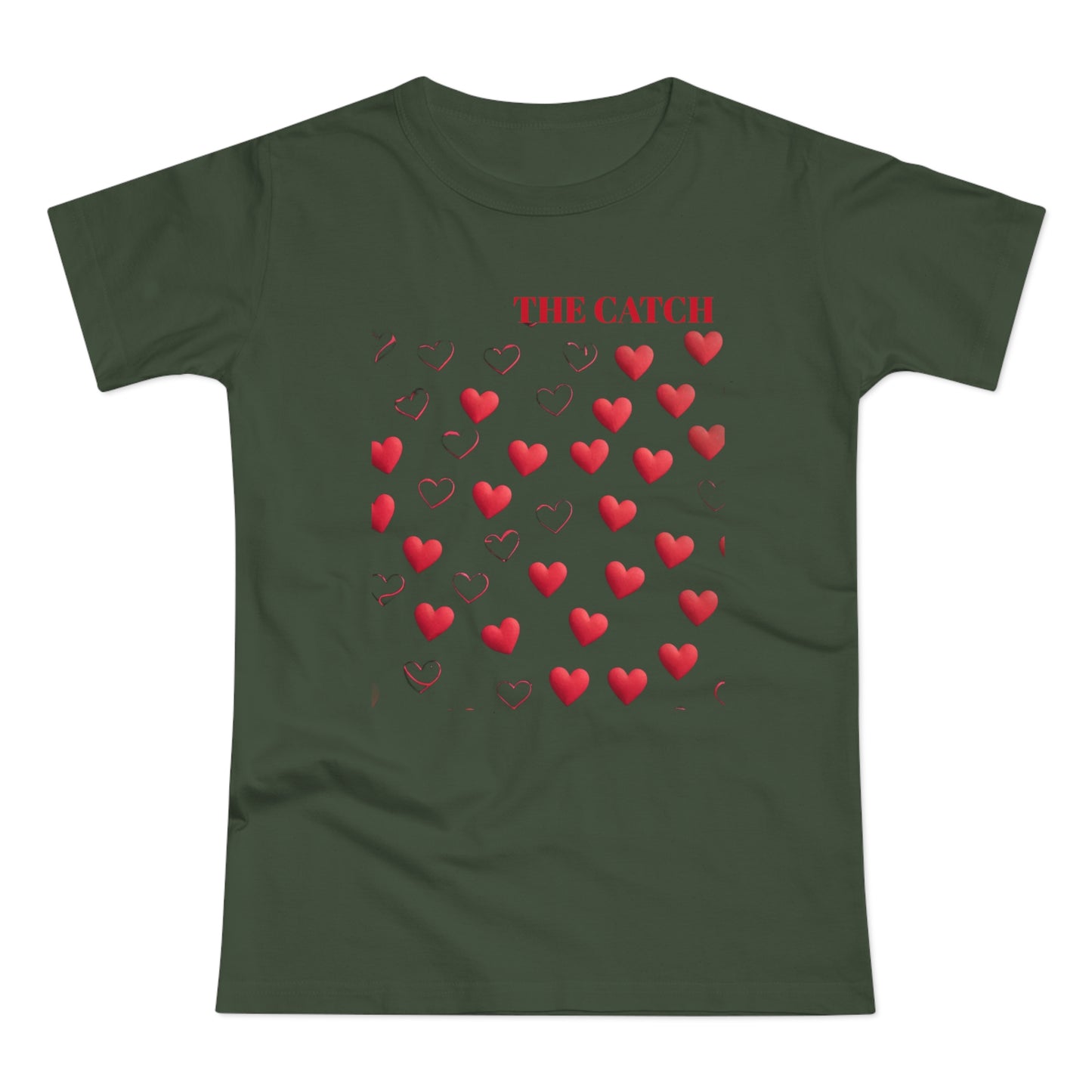 Romantic Hearts Women's T-Shirt - 'The Catch' Design