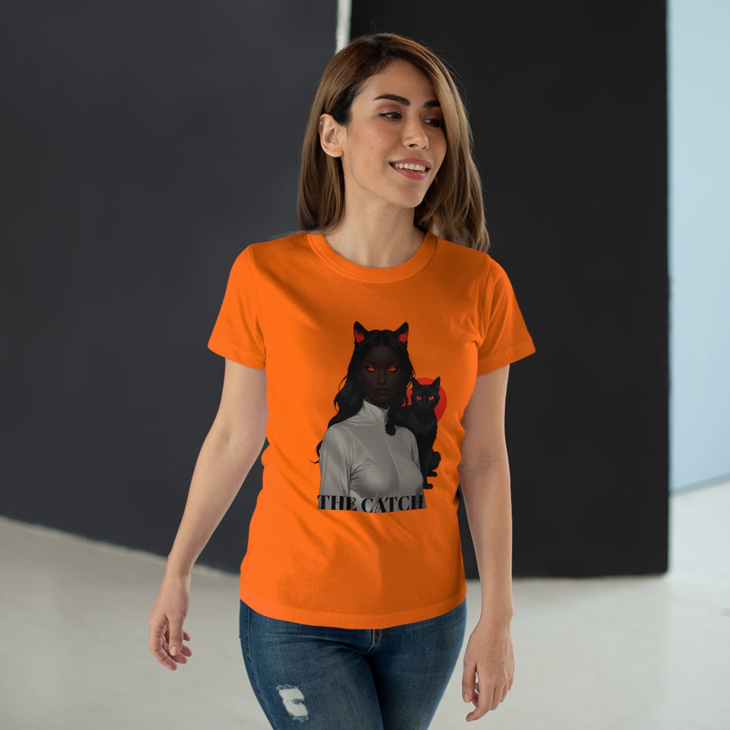 The Catch Women's T-Shirt - Stylish Cat-Themed Graphic Tee for Cat Lovers