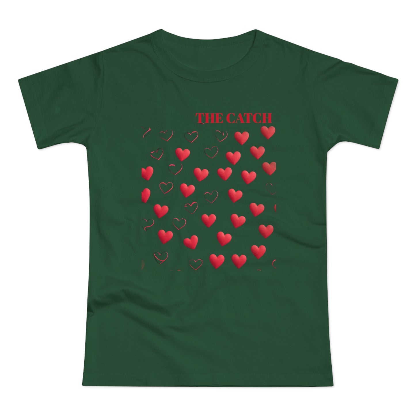 Romantic Hearts Women's T-Shirt - 'The Catch' Design