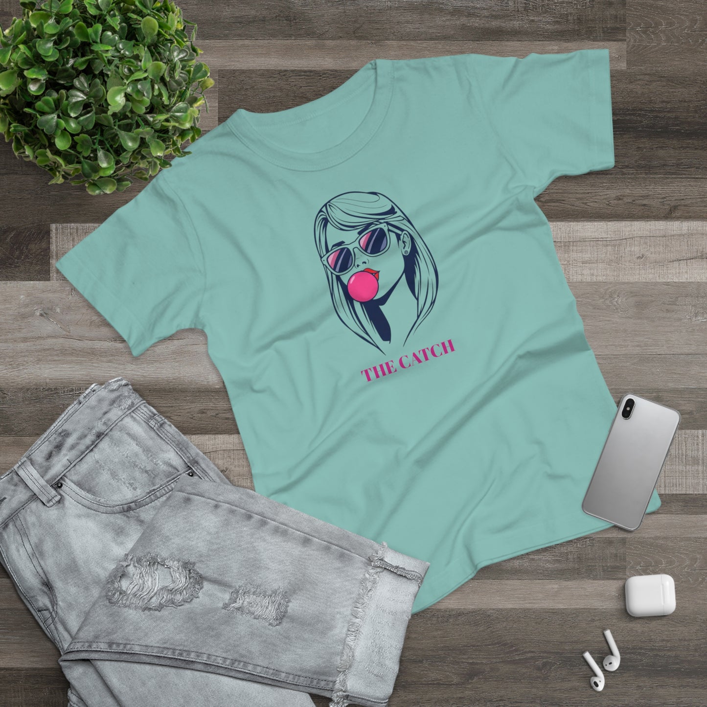 Fashionable Women's T-Shirt - 'The Catch' Graphic Tee for Summer Vibes