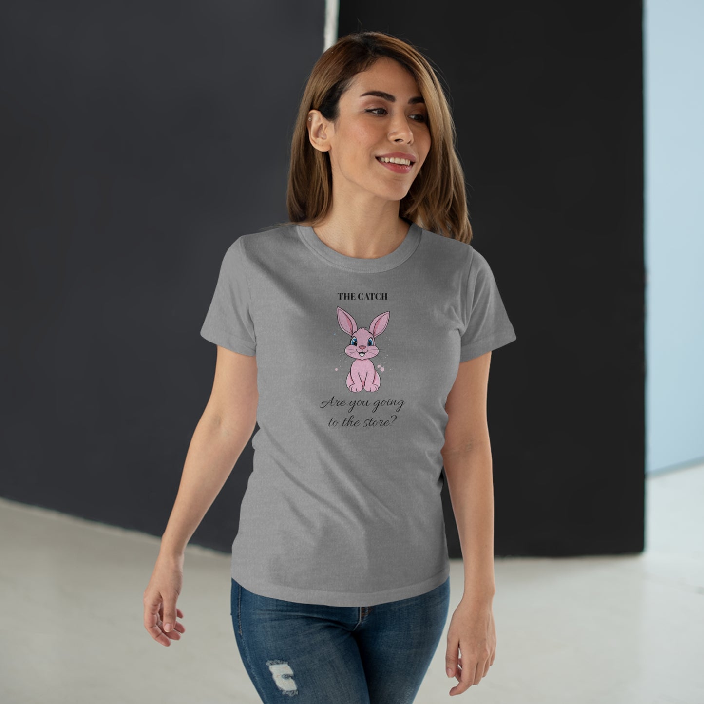 Cute Bunny Graphic Tee - "Are You Going to the Store?"