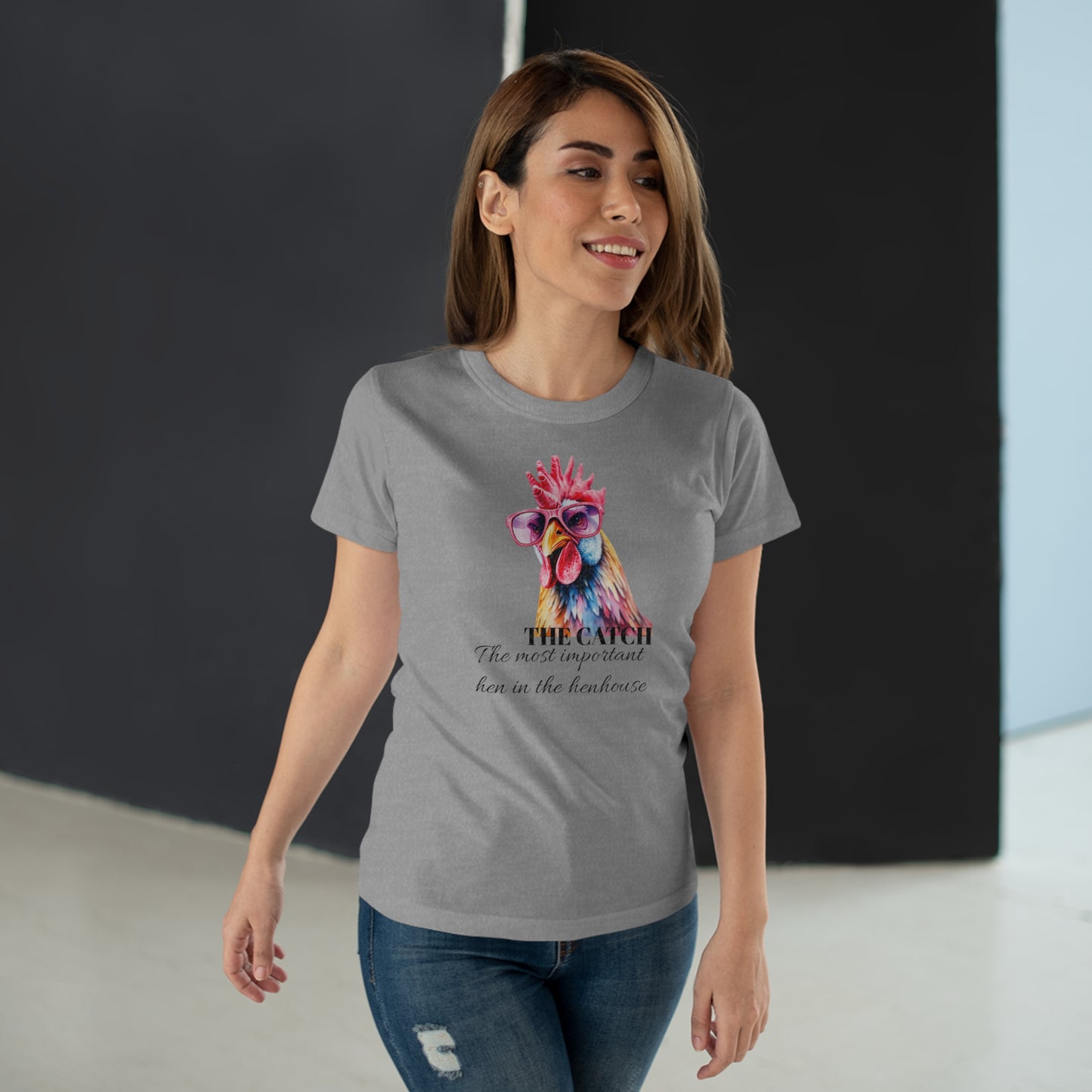 Funny Hen T-Shirt - 'The Catch: The Most Important Hen in the Henhouse'