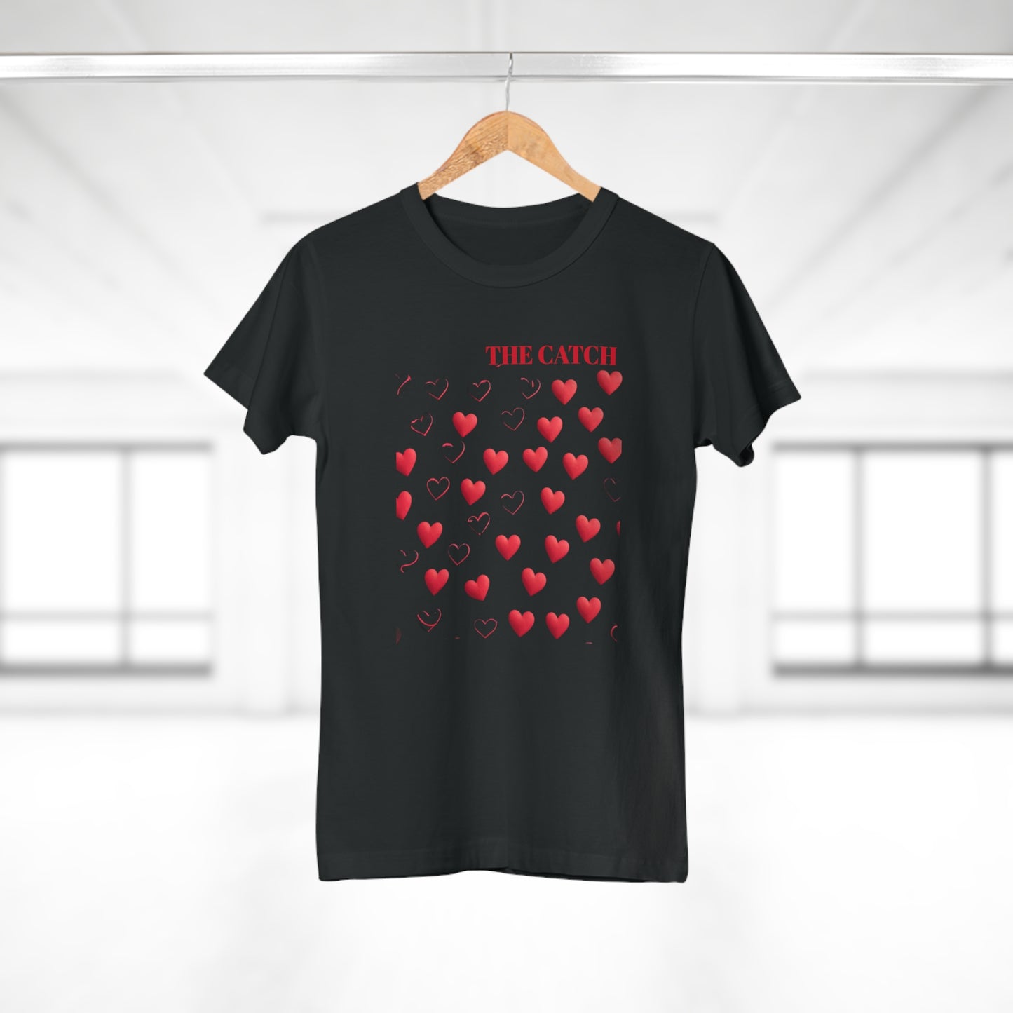 Romantic Hearts Women's T-Shirt - 'The Catch' Design