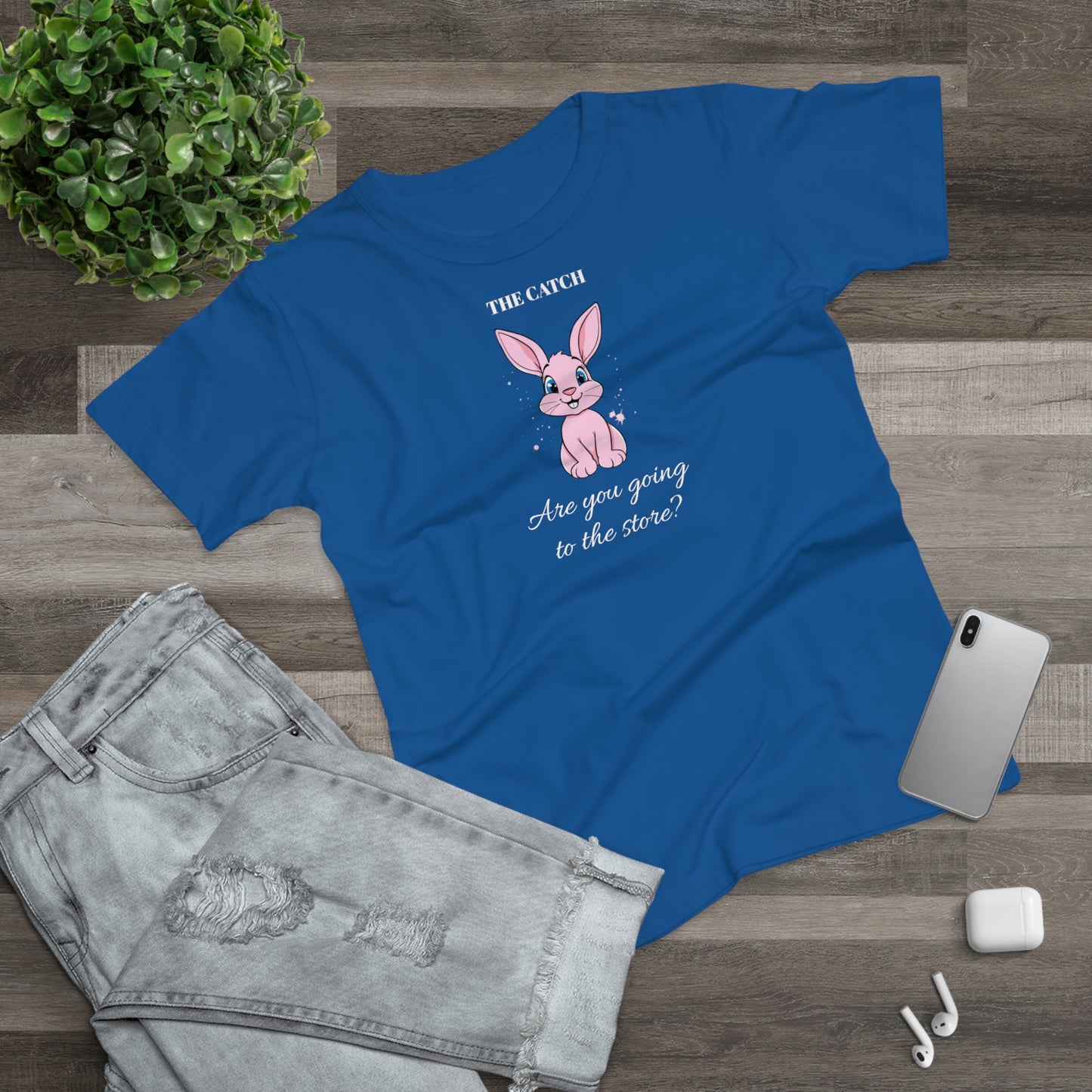 Cute Bunny Graphic Tee - "Are You Going to the Store?"