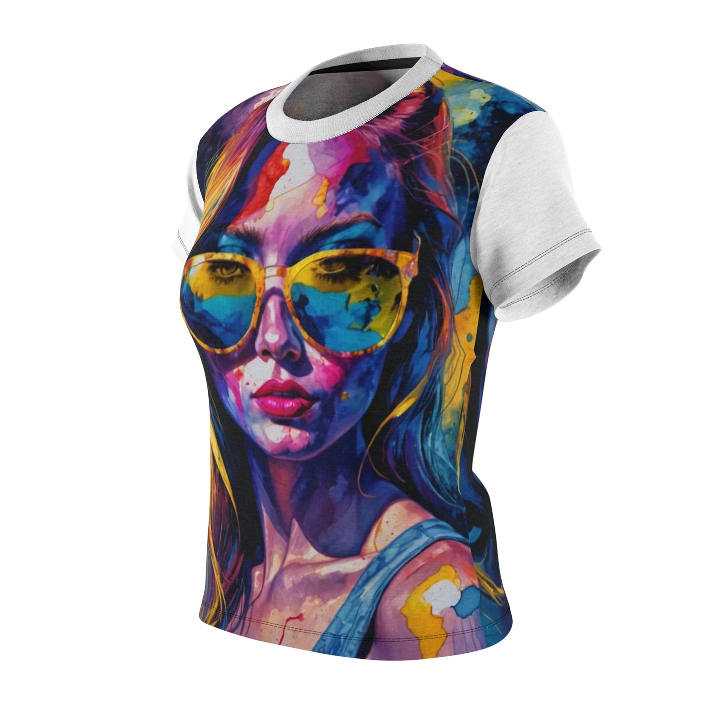 Vibrant Art Print Women&#039;s T-Shirt - Colorful Graphic Tee for Trendsetters