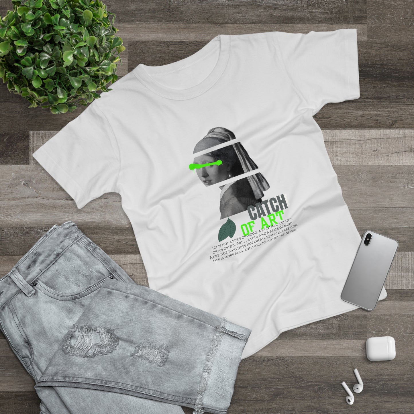 Catch of Art Women's T-Shirt - Creative Graphic Tee for Art Lovers