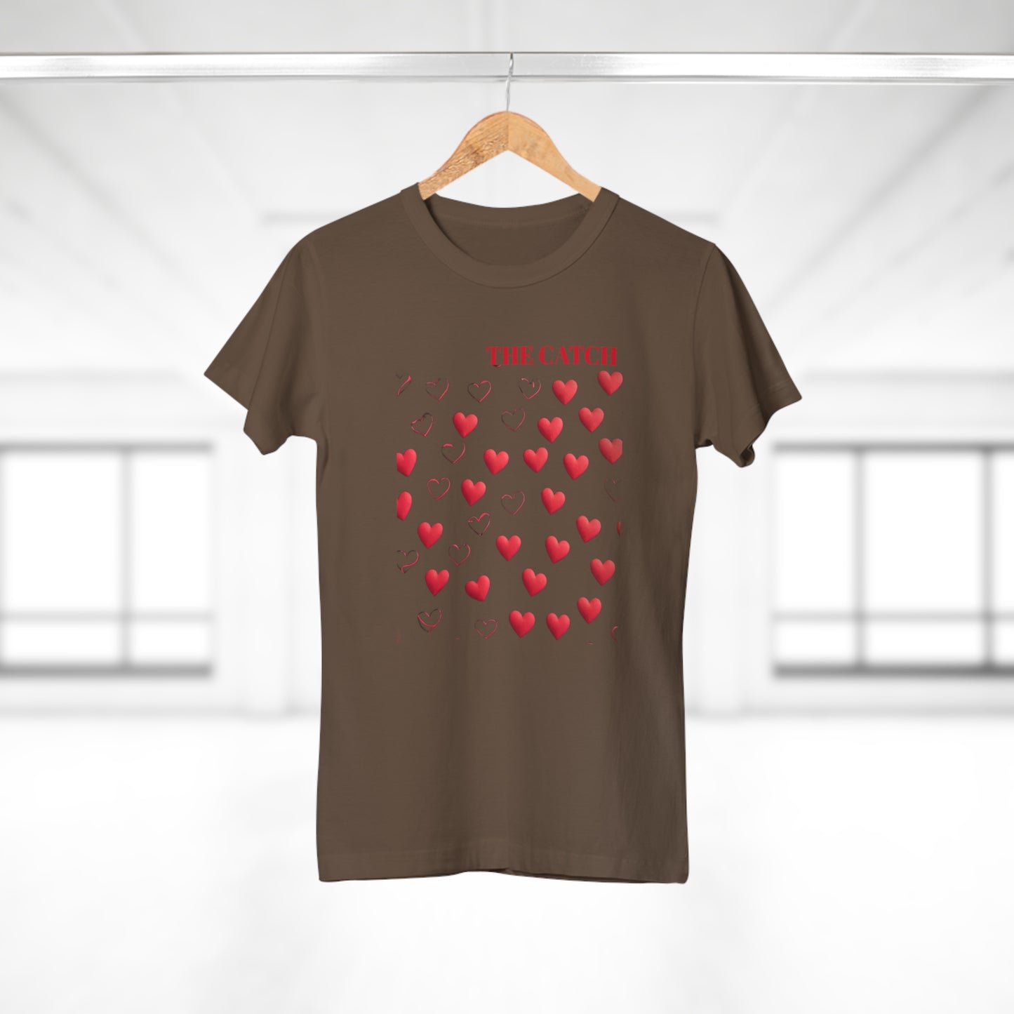 Romantic Hearts Women's T-Shirt - 'The Catch' Design