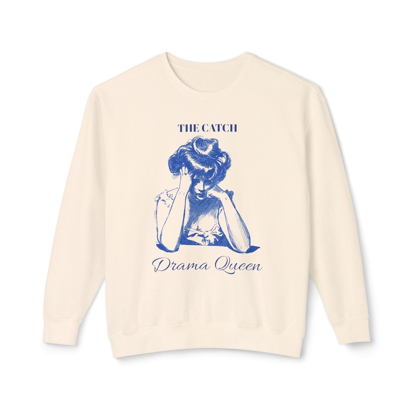 Drama Queen Women's Lightweight Crewneck Sweatshirt - Stylish & Comfy Gift for Book Lovers