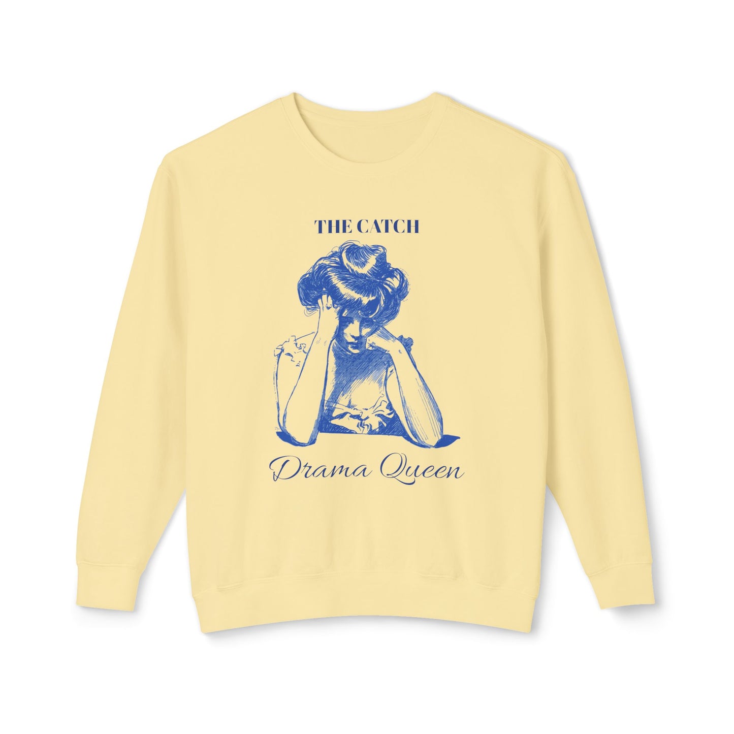 Drama Queen Women's Lightweight Crewneck Sweatshirt - Stylish & Comfy Gift for Book Lovers