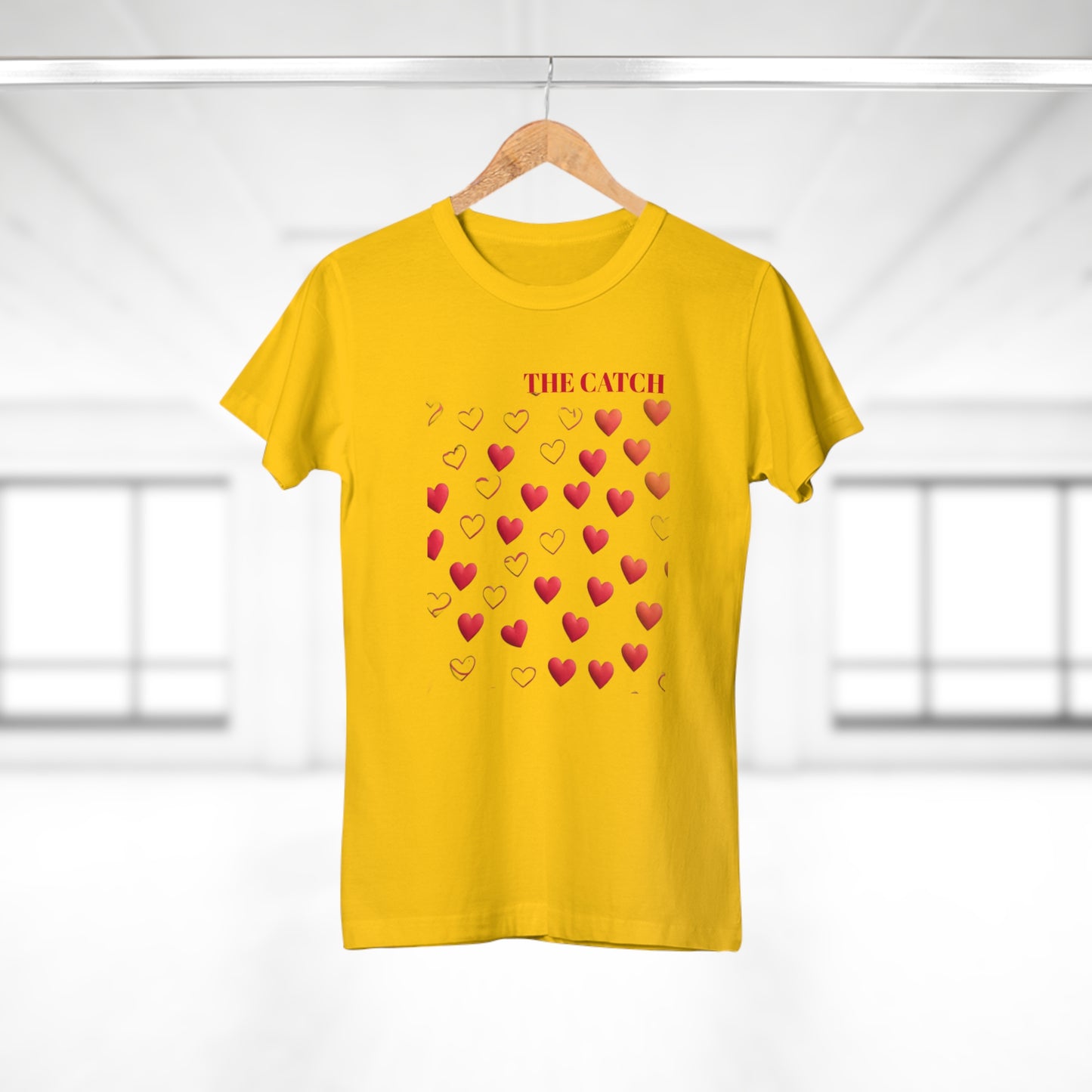 Romantic Hearts Women's T-Shirt - 'The Catch' Design