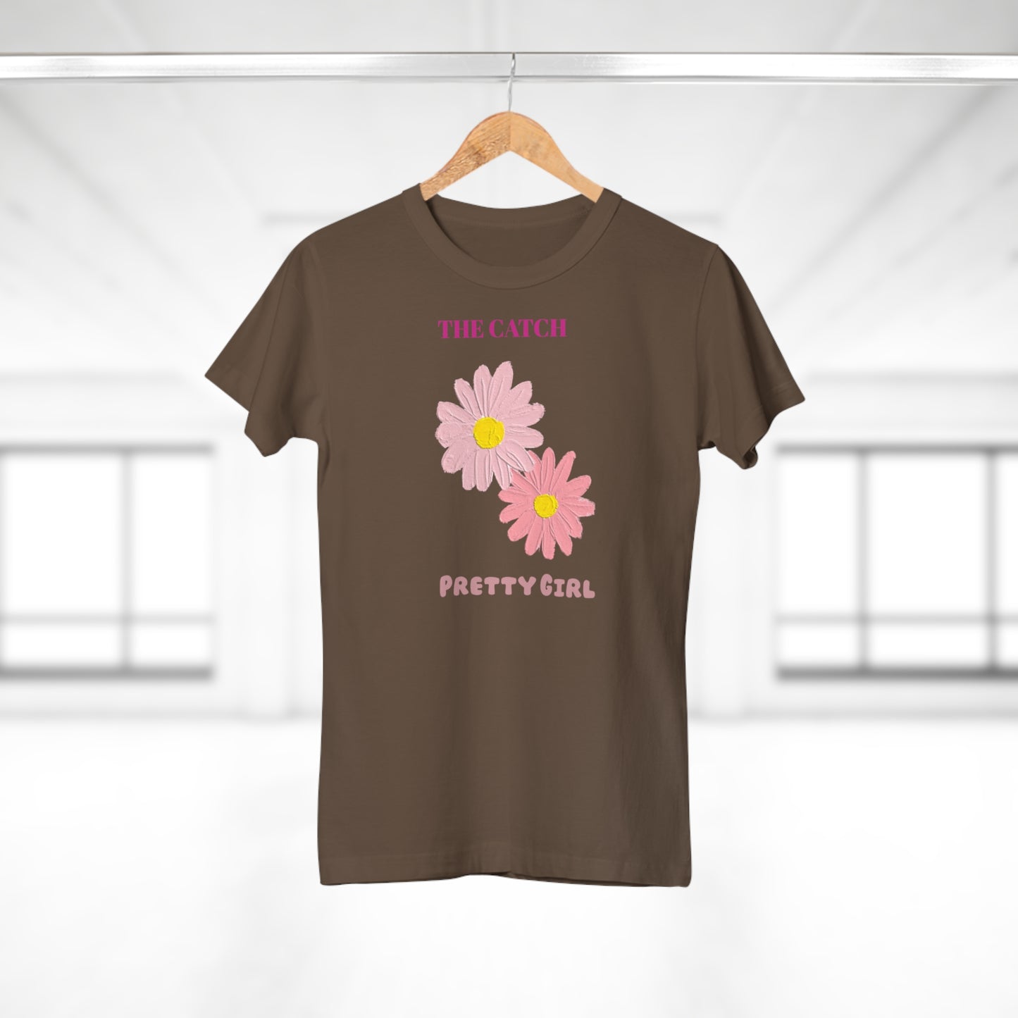 Flower Power Women's T-Shirt - 'The Catch' Pretty Girl Design