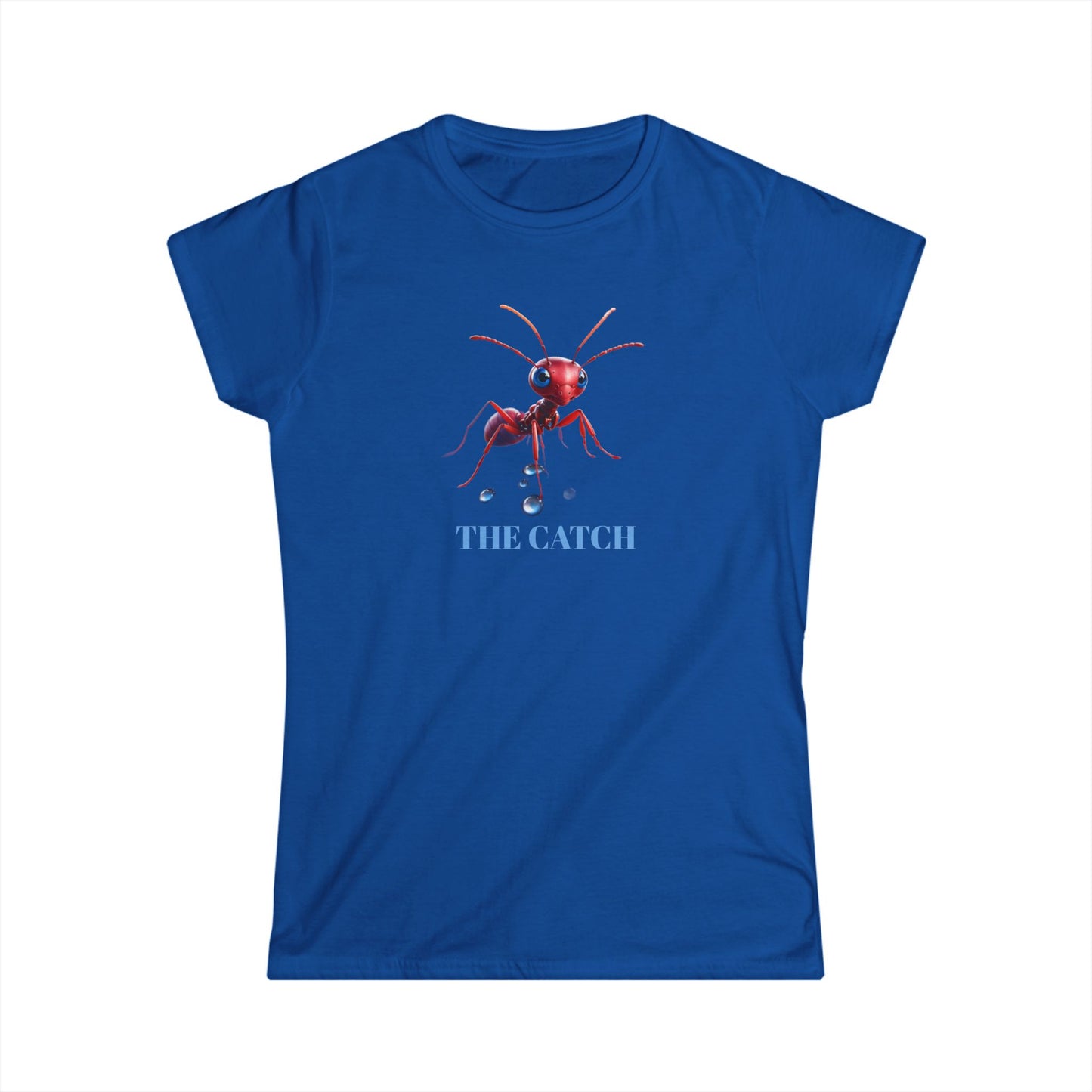 Women's Softstyle Tee - 'The Catch' Ant Graphic Shirt for Nature Lovers