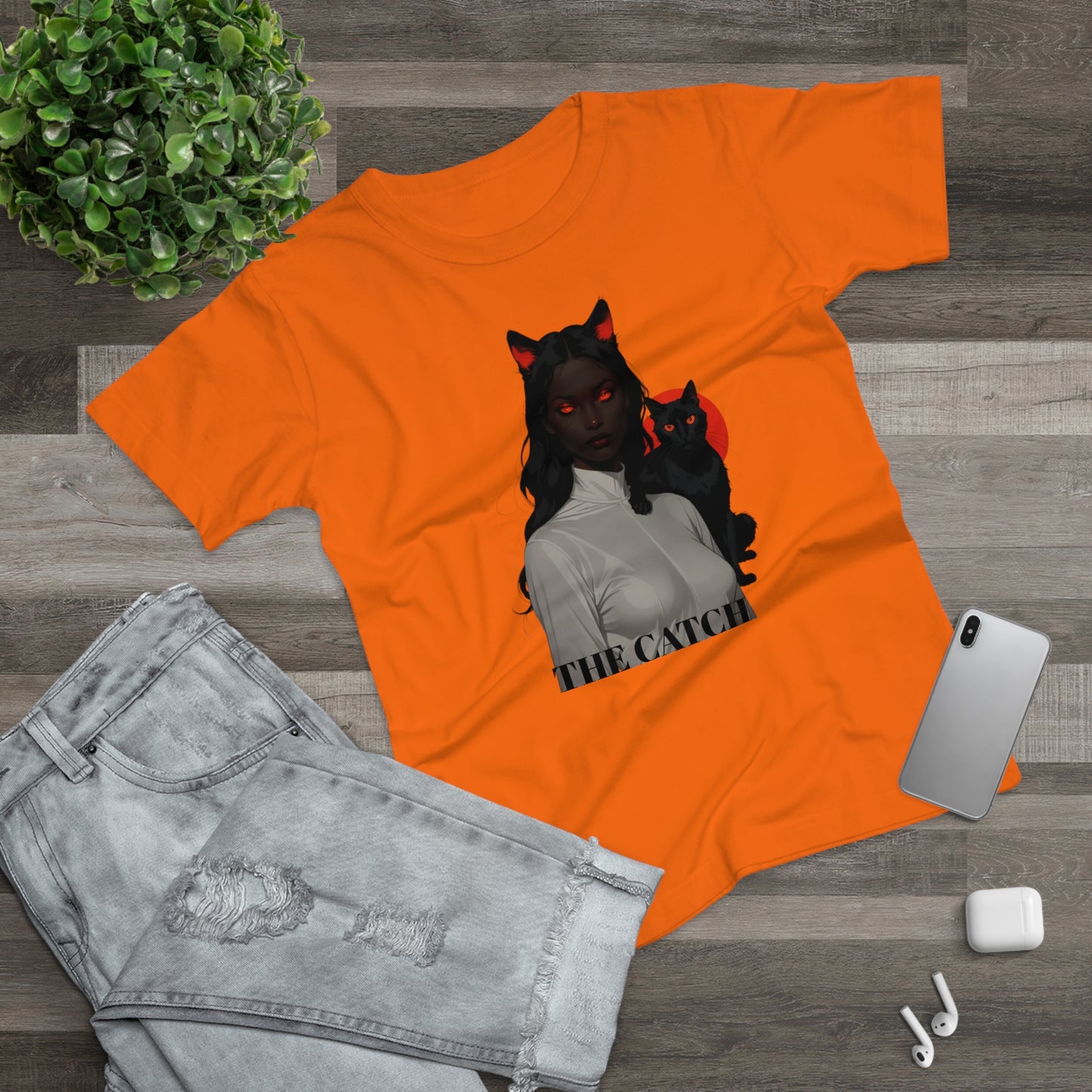 The Catch Women's T-Shirt - Stylish Cat-Themed Graphic Tee for Cat Lovers