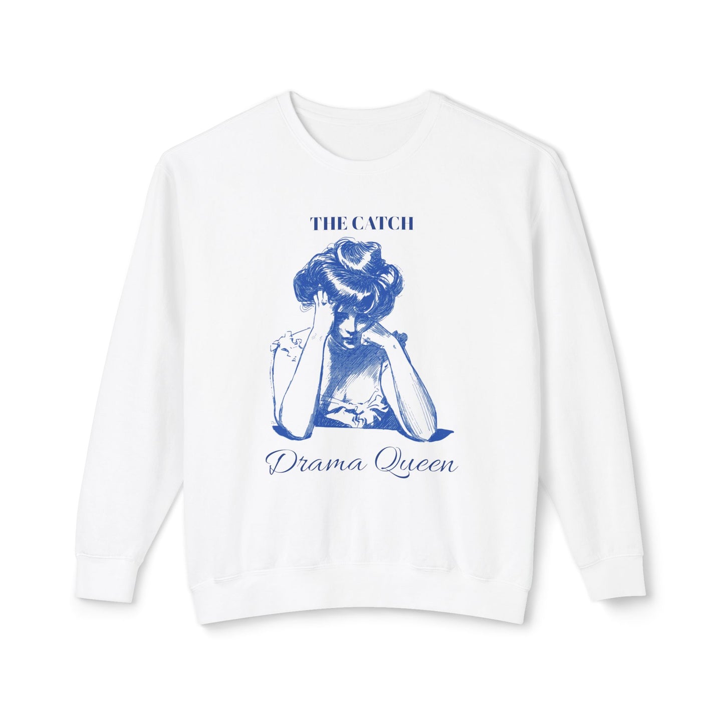 Drama Queen Women's Lightweight Crewneck Sweatshirt - Stylish & Comfy Gift for Book Lovers