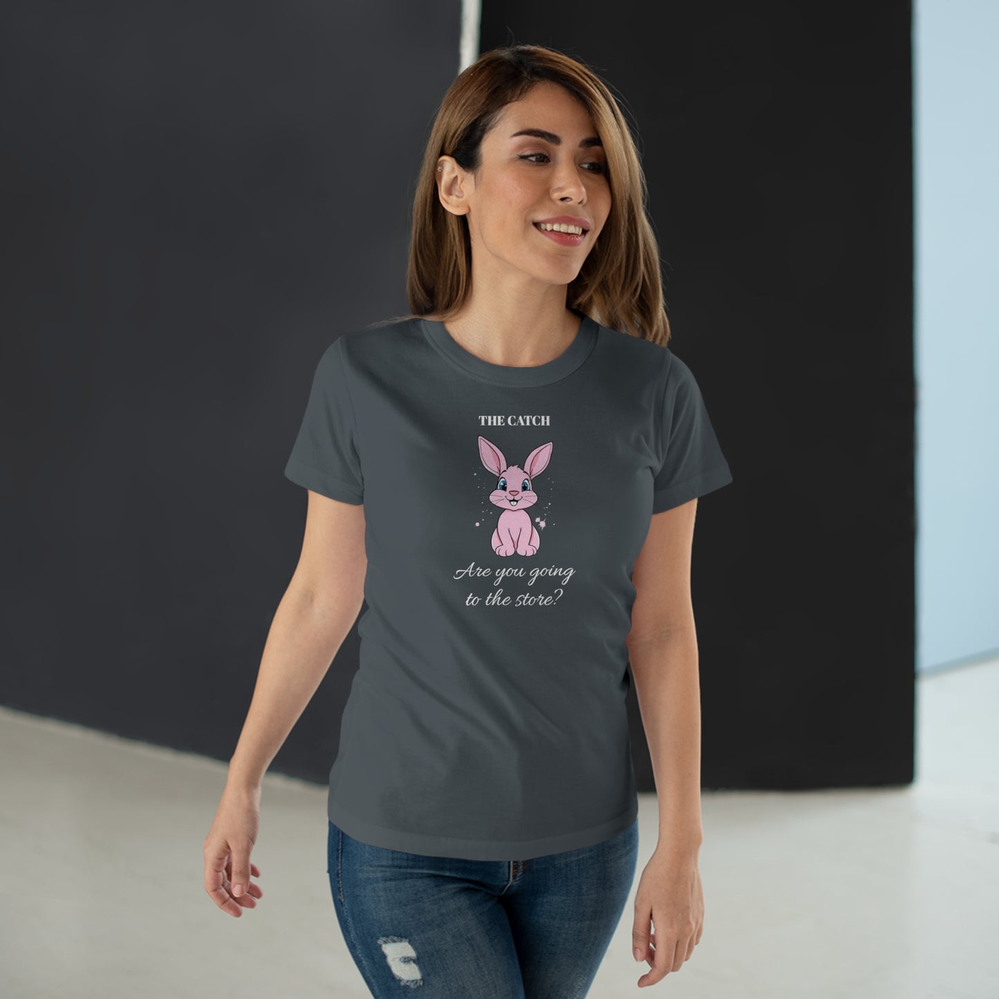 Cute Bunny Graphic Tee - "Are You Going to the Store?"