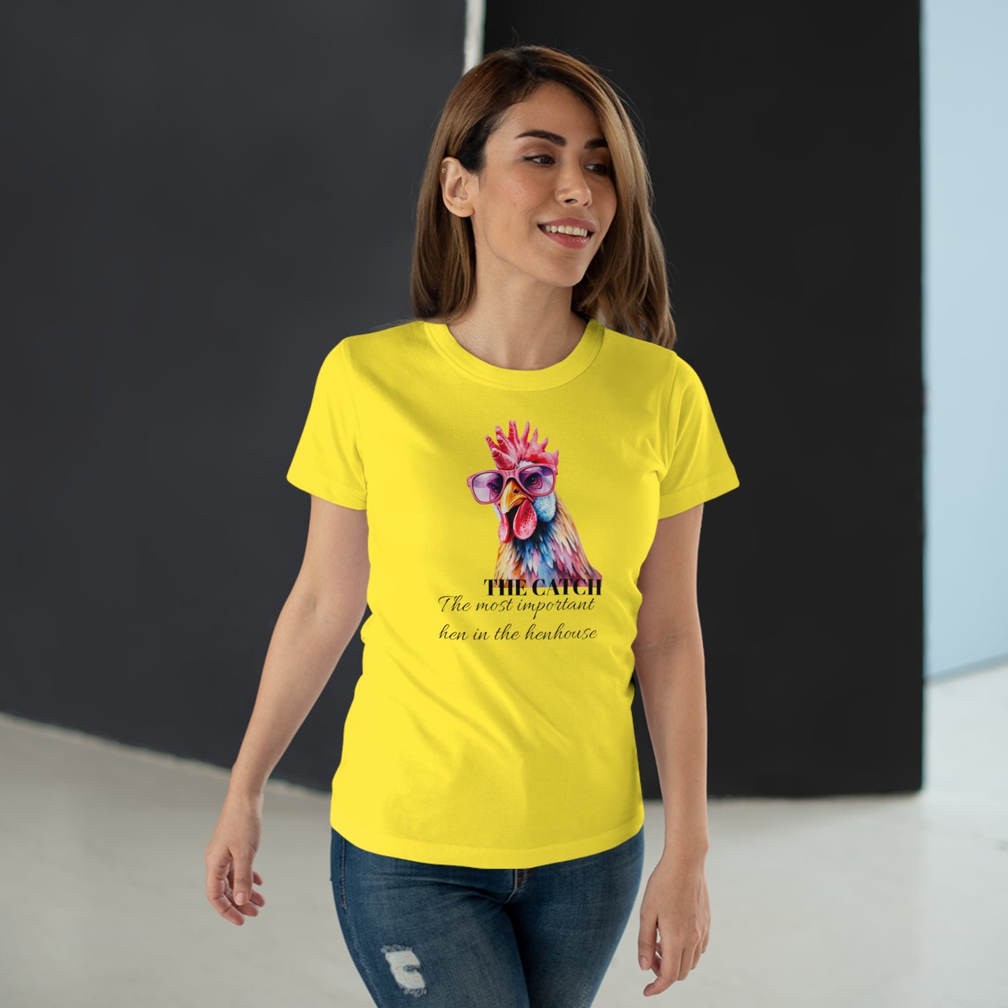 Funny Hen T-Shirt - 'The Catch: The Most Important Hen in the Henhouse'