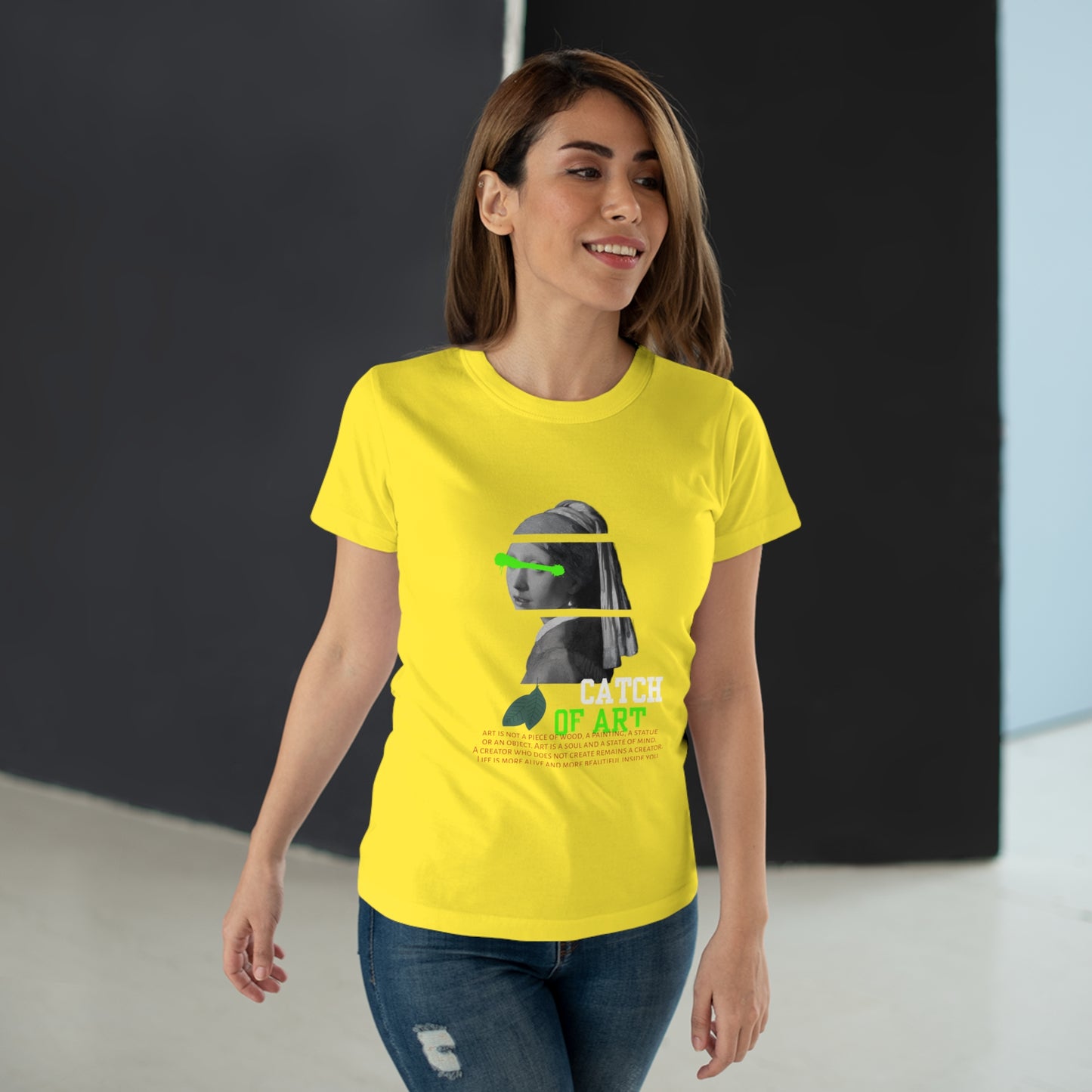 Catch of Art Women's T-Shirt - Creative Graphic Tee for Art Lovers