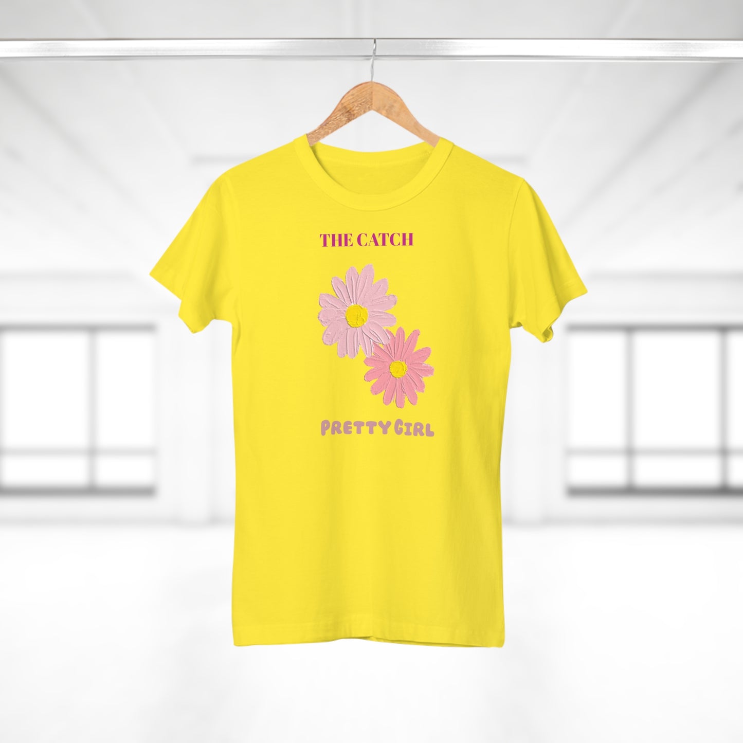 Flower Power Women's T-Shirt - 'The Catch' Pretty Girl Design