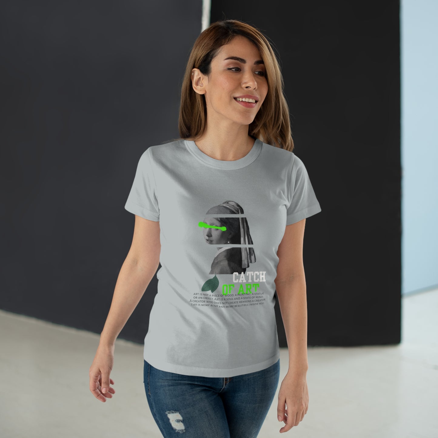 Catch of Art Women's T-Shirt - Creative Graphic Tee for Art Lovers