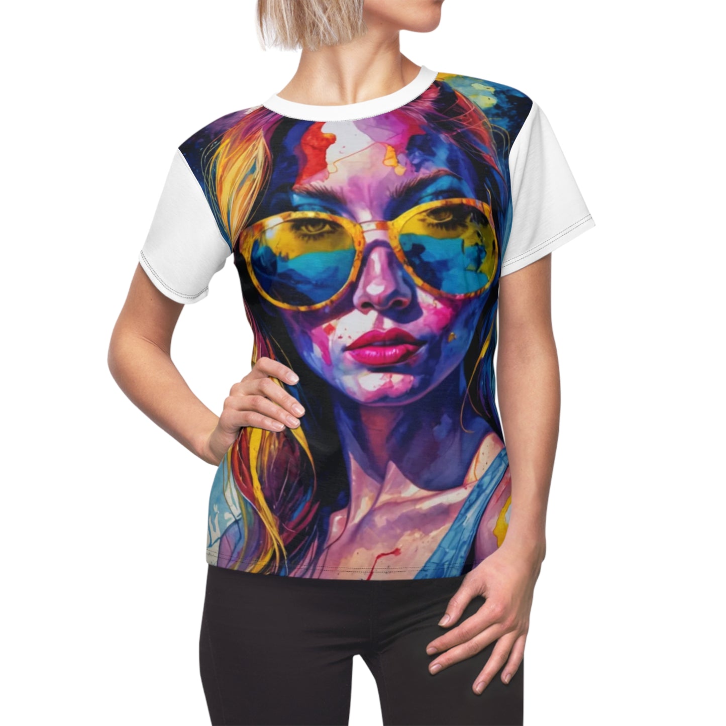 Vibrant Art Print Women&#039;s T-Shirt - Colorful Graphic Tee for Trendsetters