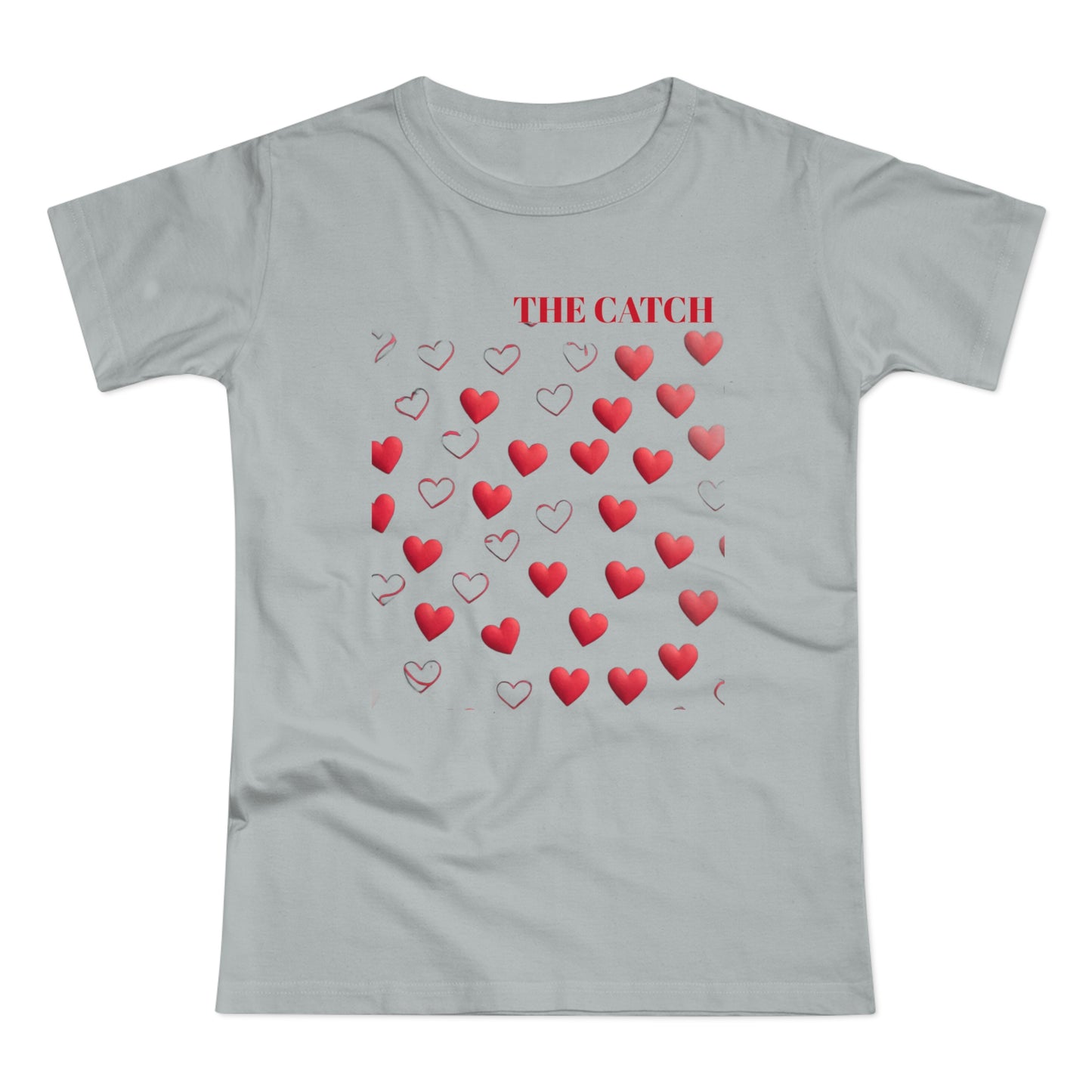 Romantic Hearts Women's T-Shirt - 'The Catch' Design