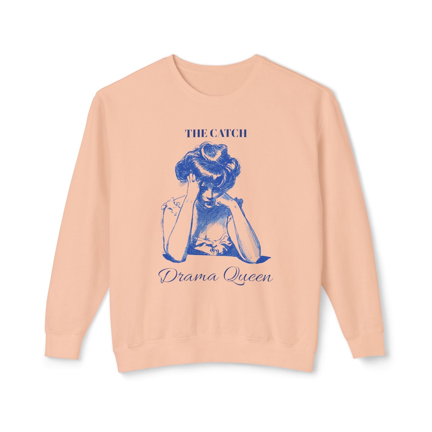 Drama Queen Women's Lightweight Crewneck Sweatshirt - Stylish & Comfy Gift for Book Lovers