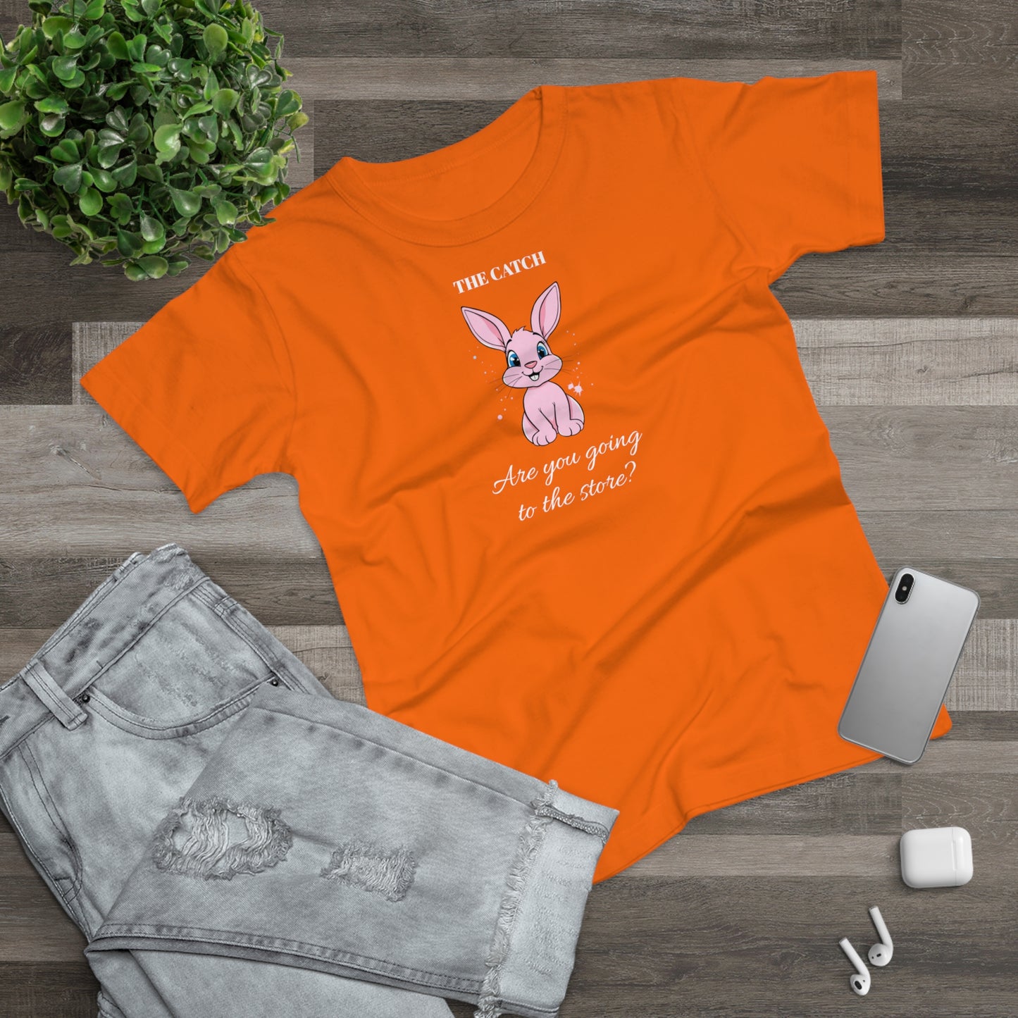 Cute Bunny Graphic Tee - "Are You Going to the Store?"