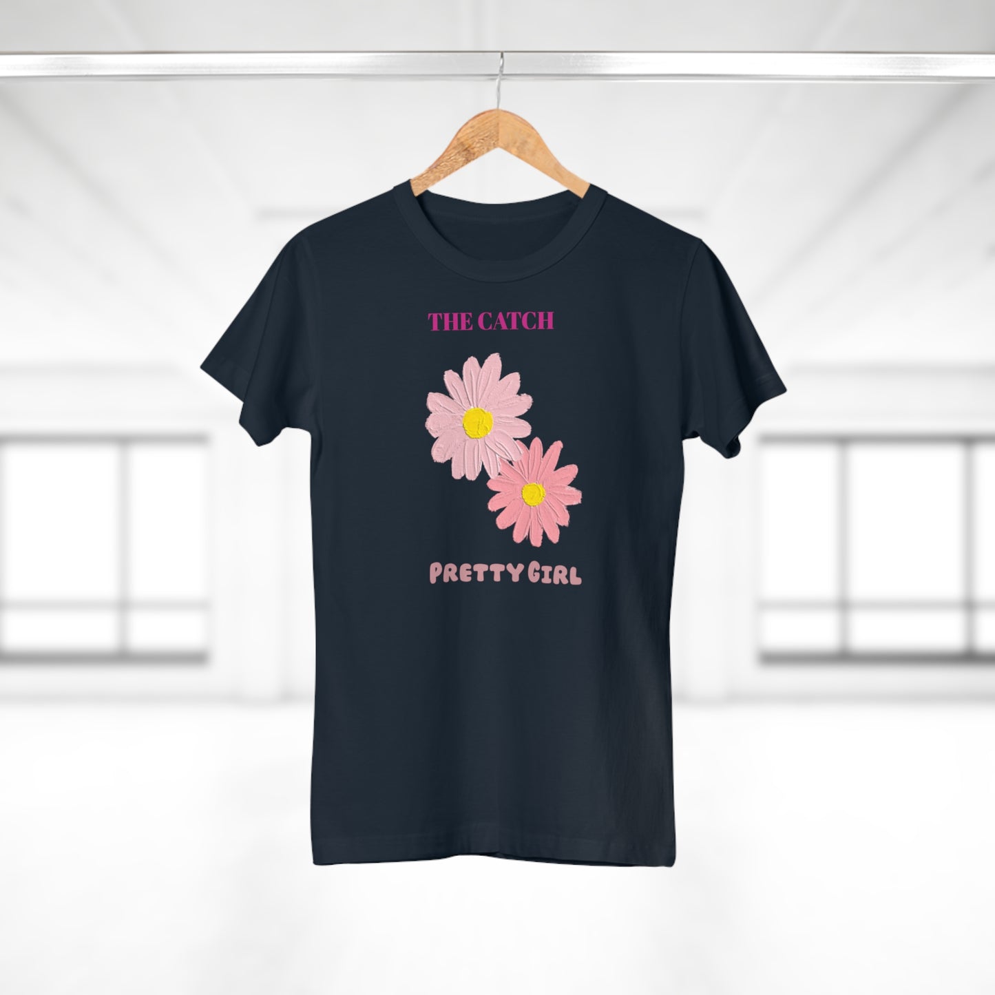 Flower Power Women's T-Shirt - 'The Catch' Pretty Girl Design