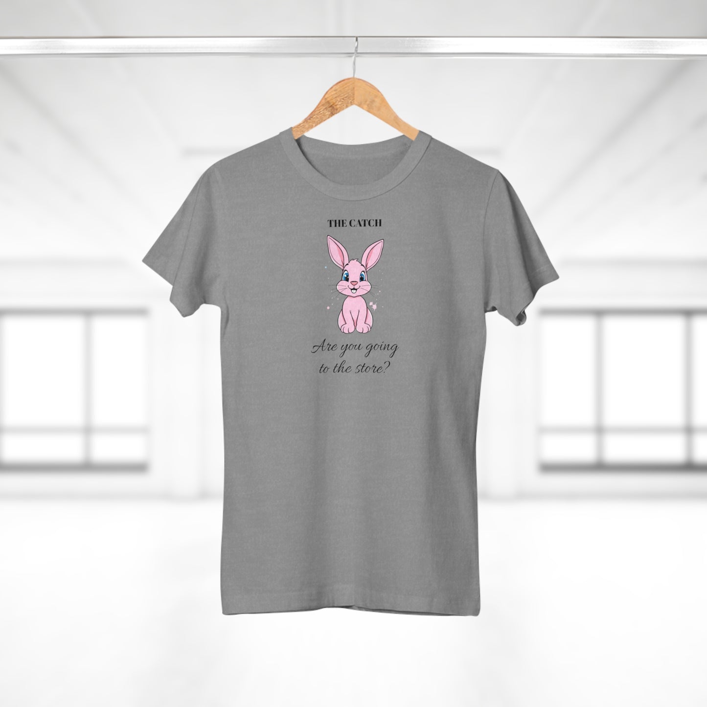 Cute Bunny Graphic Tee - "Are You Going to the Store?"