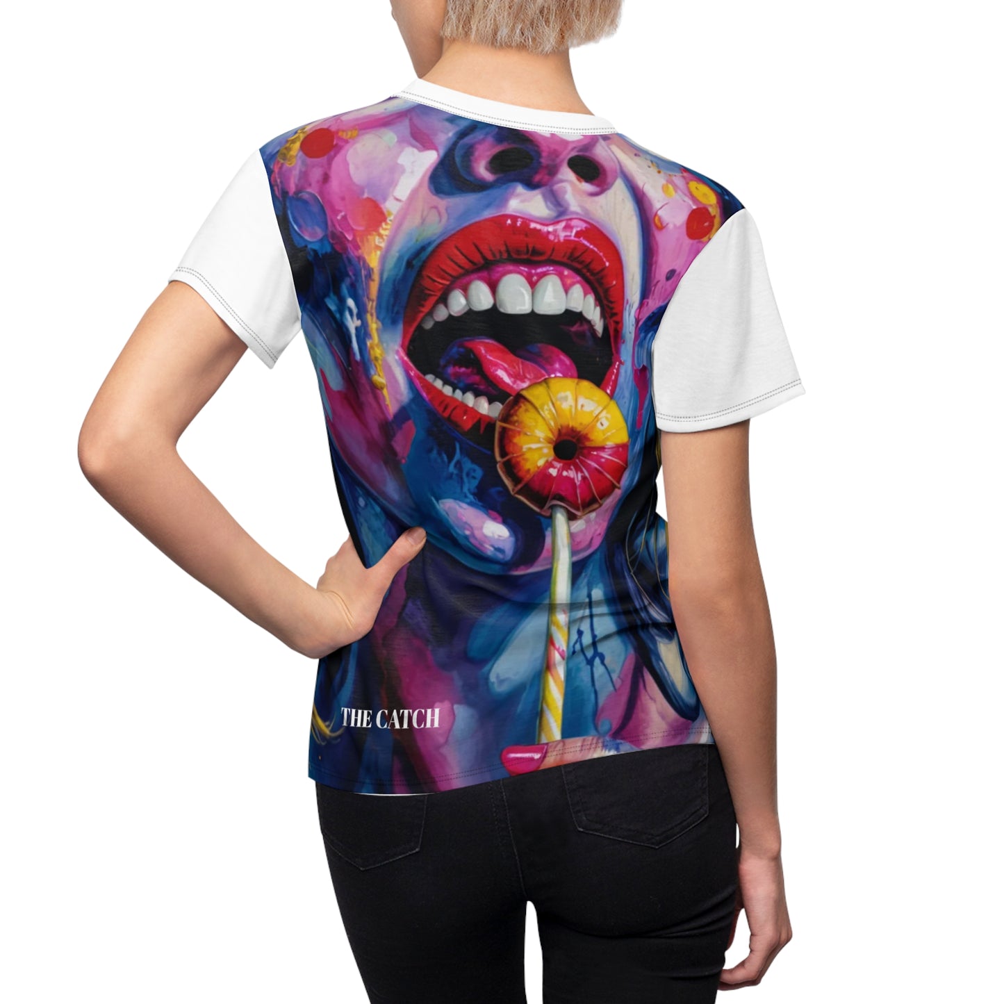 Vibrant Art Print Women&#039;s T-Shirt - Colorful Graphic Tee for Trendsetters