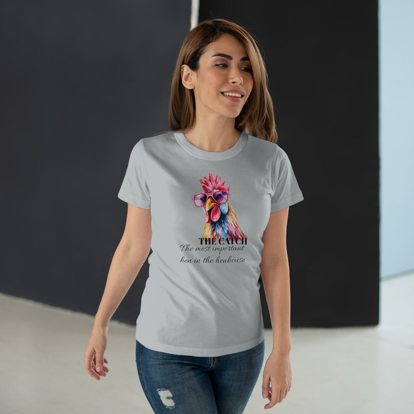 Funny Hen T-Shirt - 'The Catch: The Most Important Hen in the Henhouse'