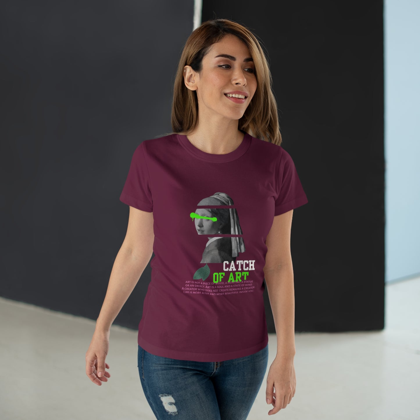 Catch of Art Women's T-Shirt - Creative Graphic Tee for Art Lovers