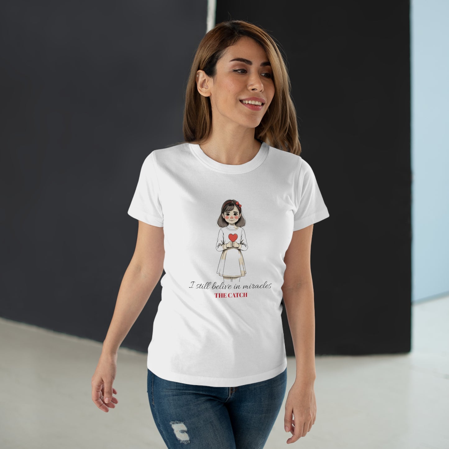 Miracle Believer Women's T-Shirt - Cute Graphic Tee for Hope and Inspiration