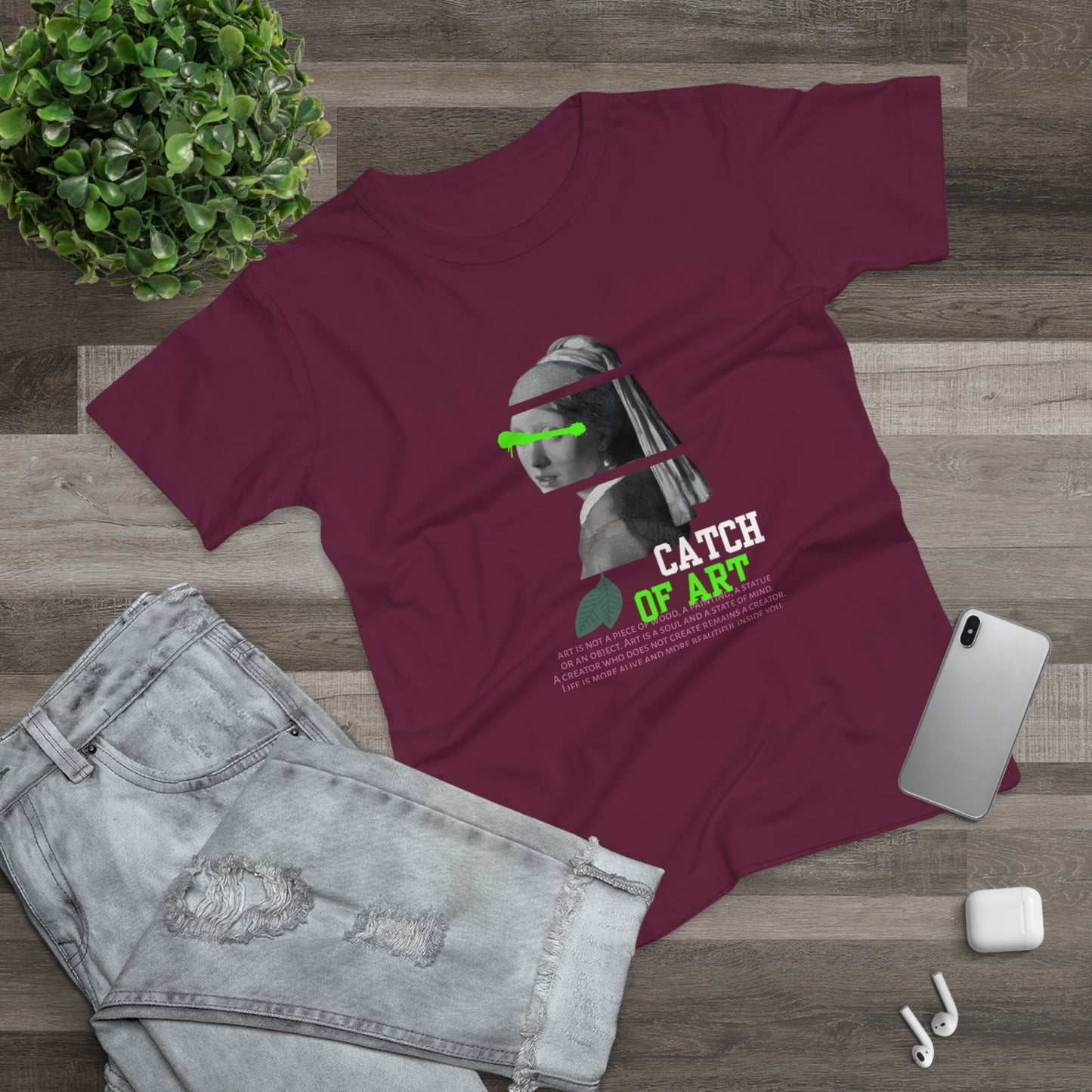 Catch of Art Women's T-Shirt - Creative Graphic Tee for Art Lovers