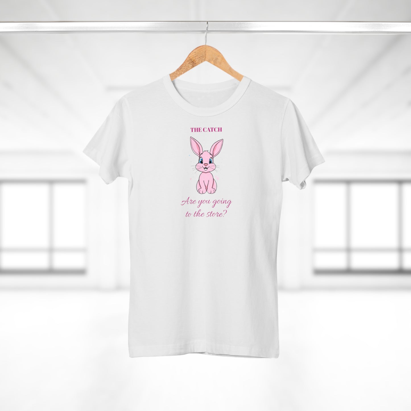 Cute Bunny Graphic Tee - "Are You Going to the Store?"