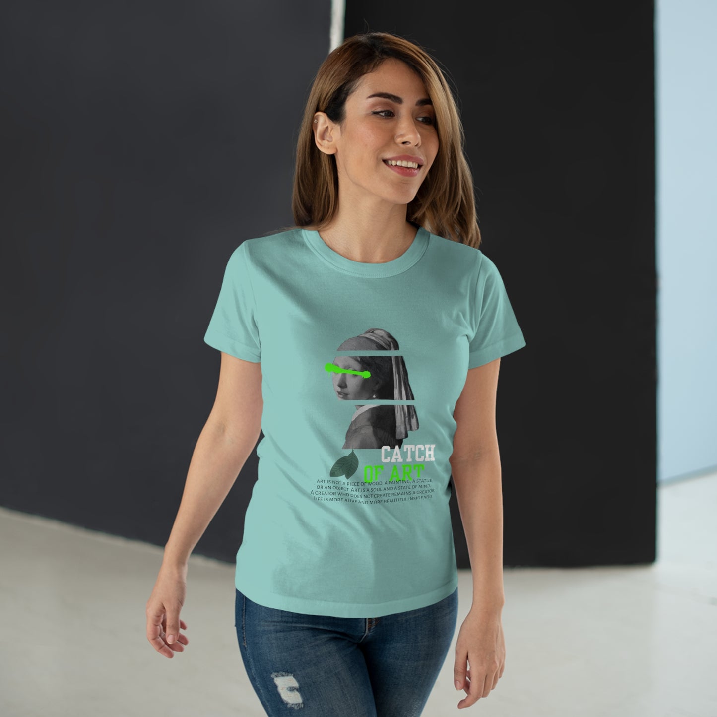 Catch of Art Women's T-Shirt - Creative Graphic Tee for Art Lovers