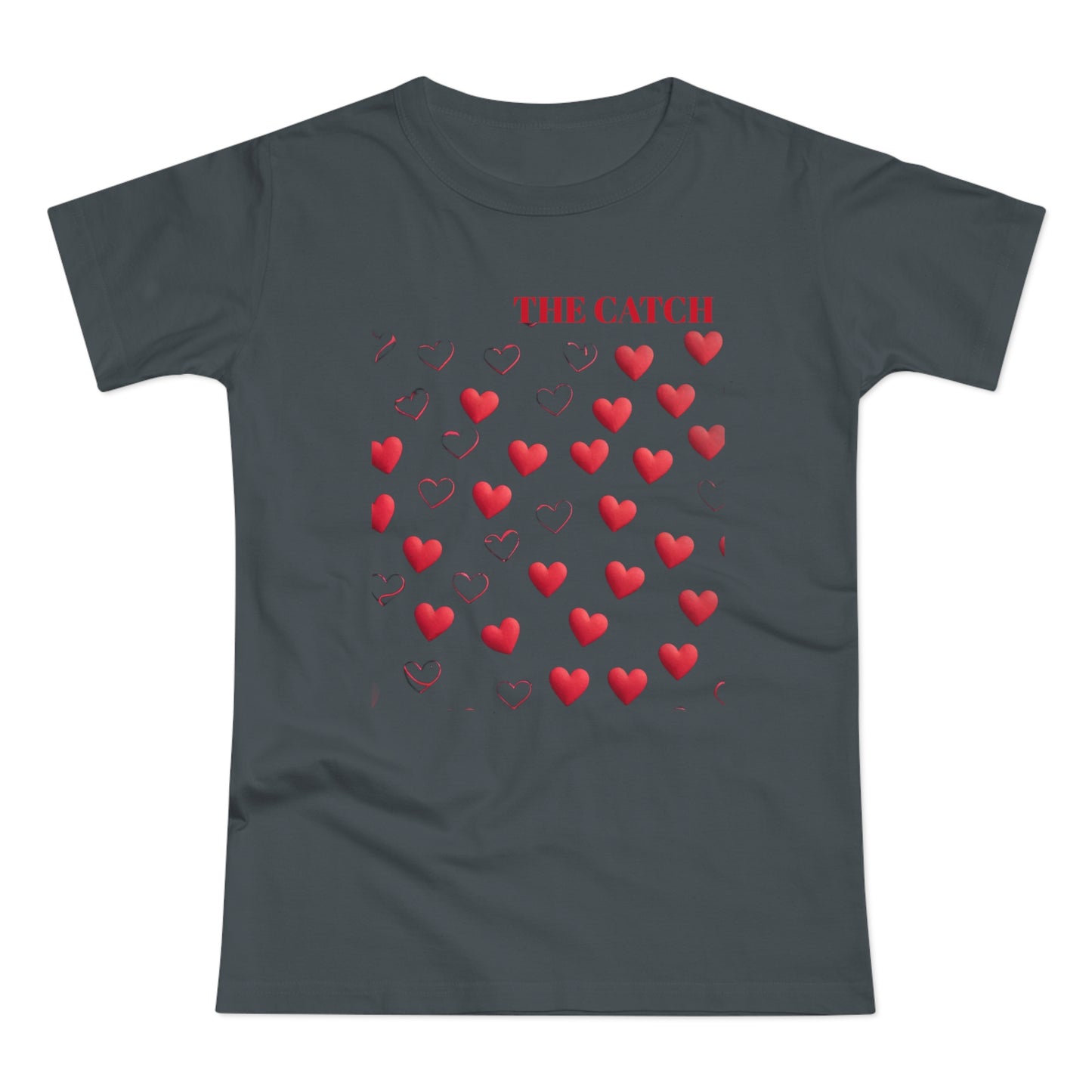 Romantic Hearts Women's T-Shirt - 'The Catch' Design