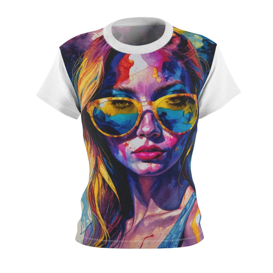 Vibrant Art Print Women&#039;s T-Shirt - Colorful Graphic Tee for Trendsetters