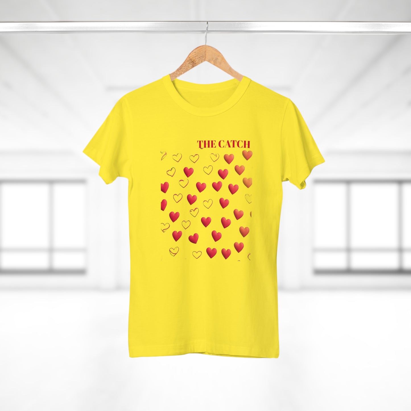 Romantic Hearts Women's T-Shirt - 'The Catch' Design