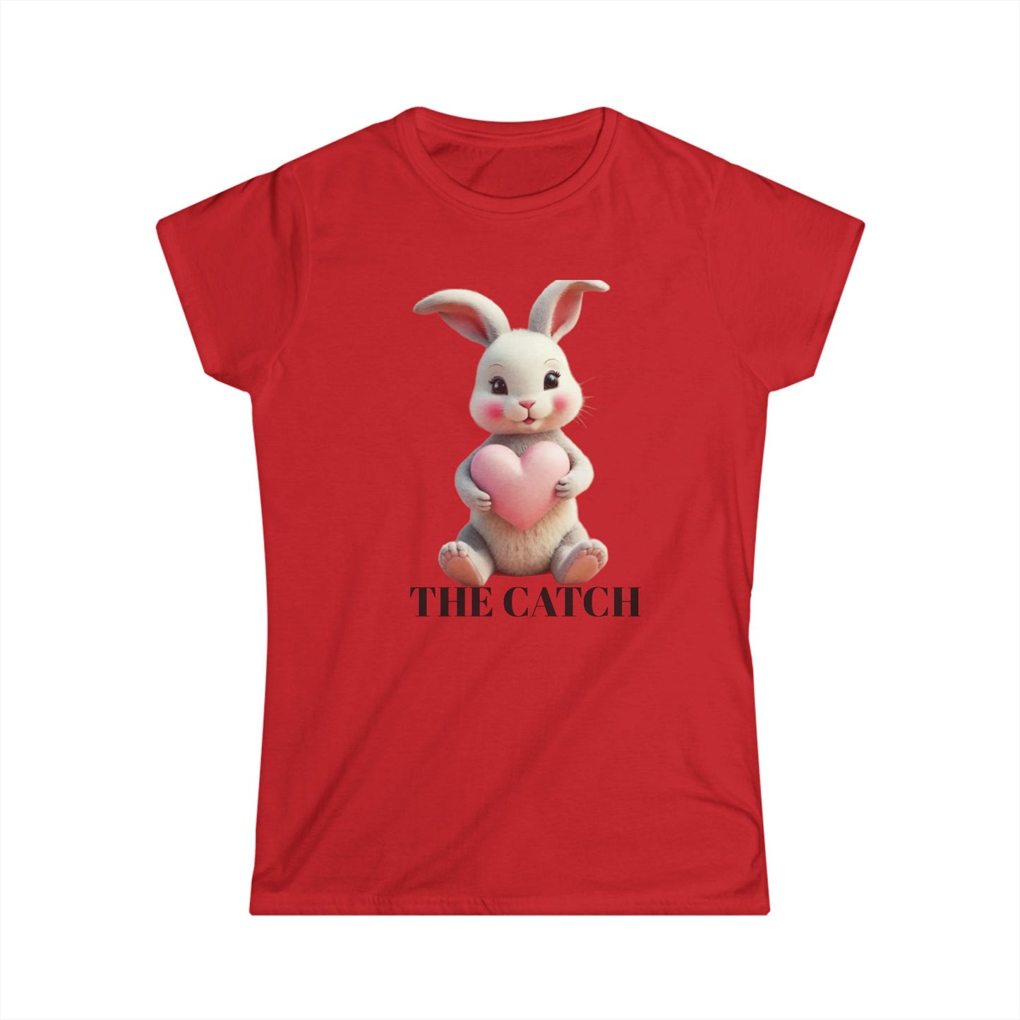 Cute Bunny Graphic Tee - "The Catch" Women's Softstyle Shirt for Easter and Spring