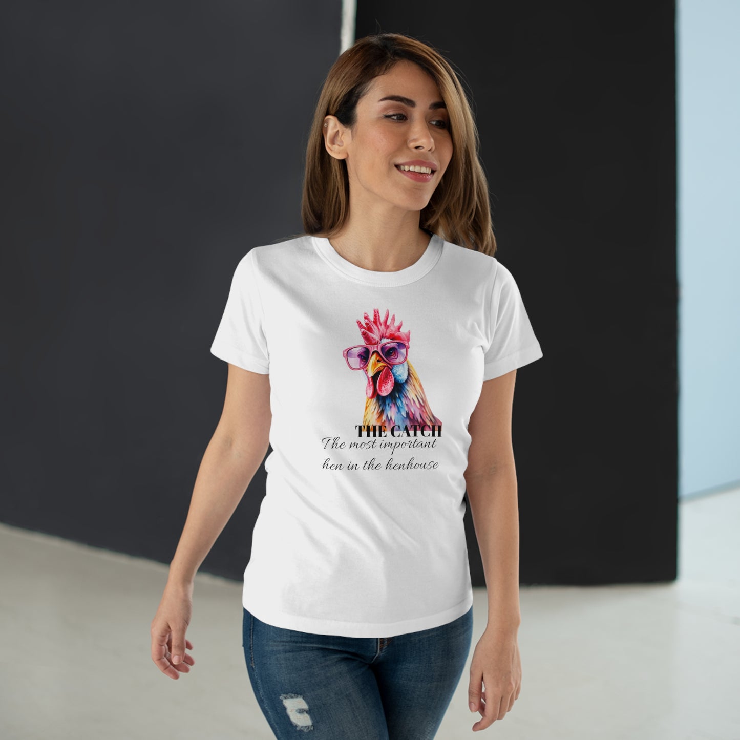 Funny Hen T-Shirt - 'The Catch: The Most Important Hen in the Henhouse'