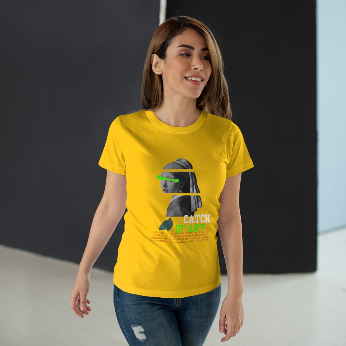 Catch of Art Women's T-Shirt - Creative Graphic Tee for Art Lovers