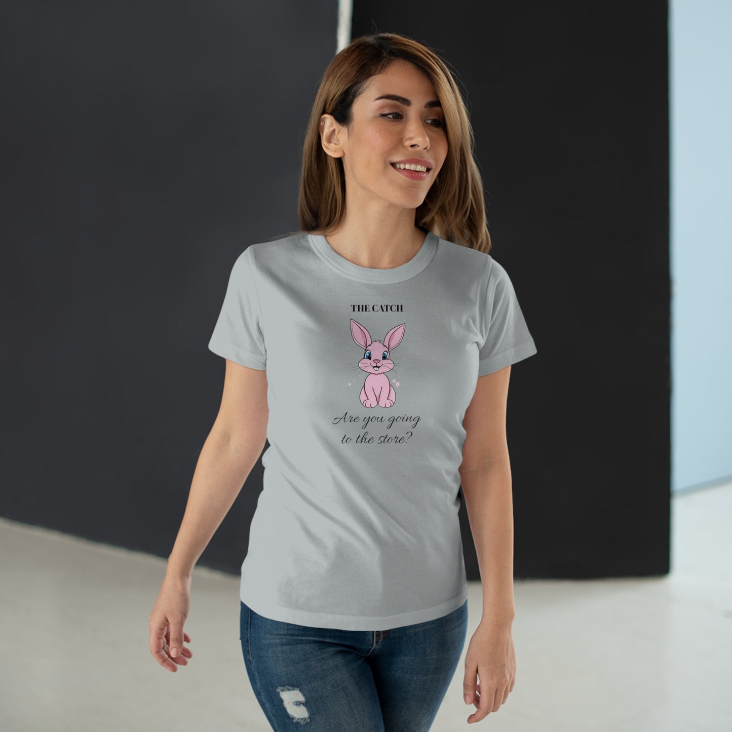 Cute Bunny Graphic Tee - "Are You Going to the Store?"